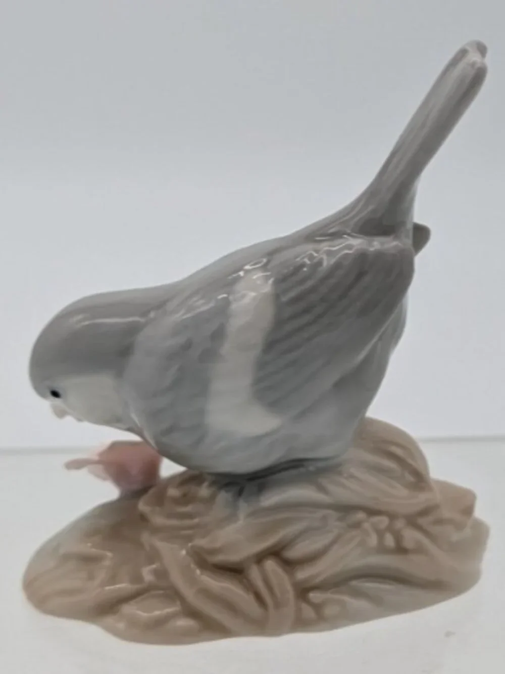 Vintage George Good Porcelain Bird with Flowers Figurine